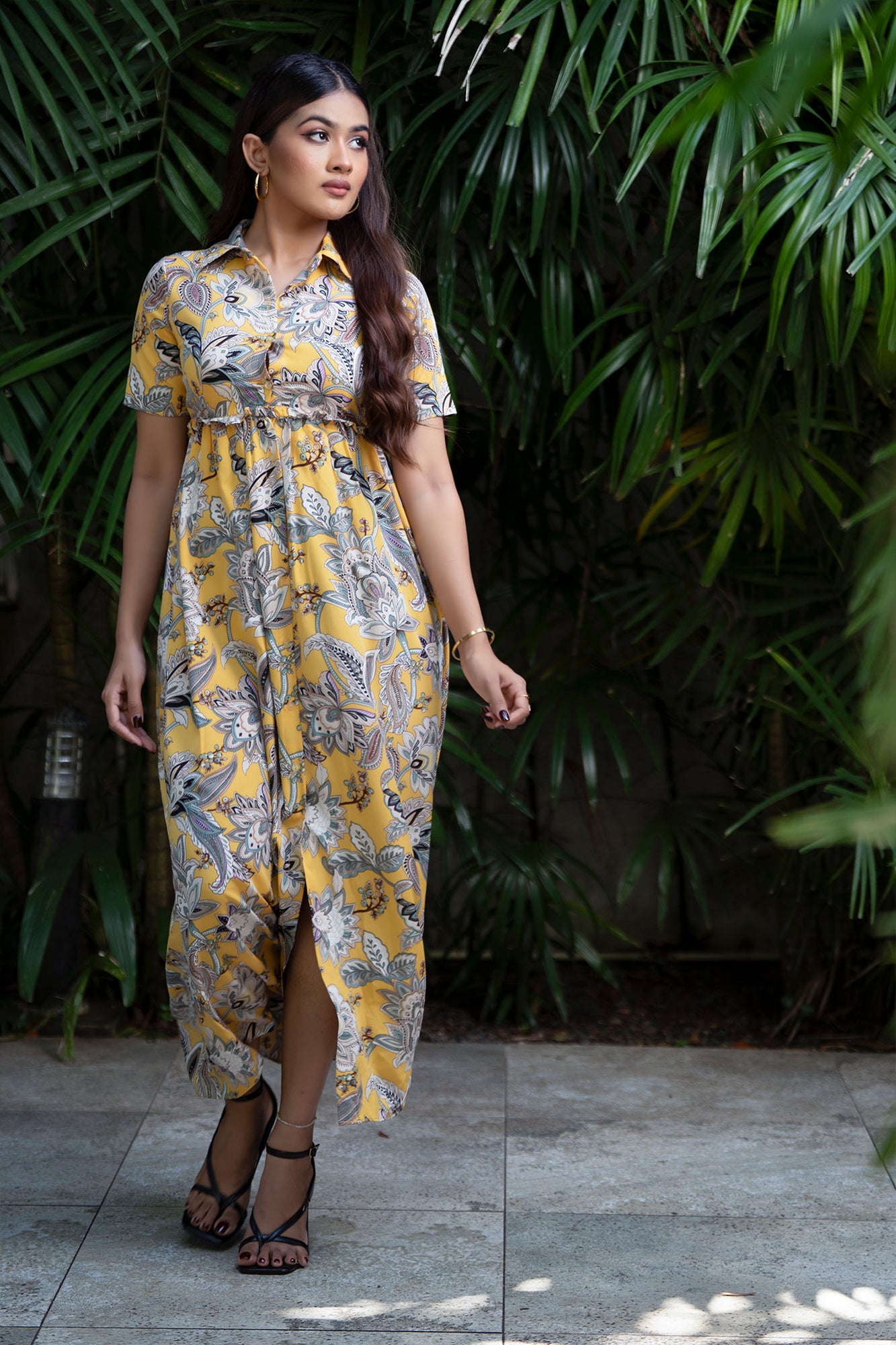 D128 l Printed Loose Fitted Maxi Dress