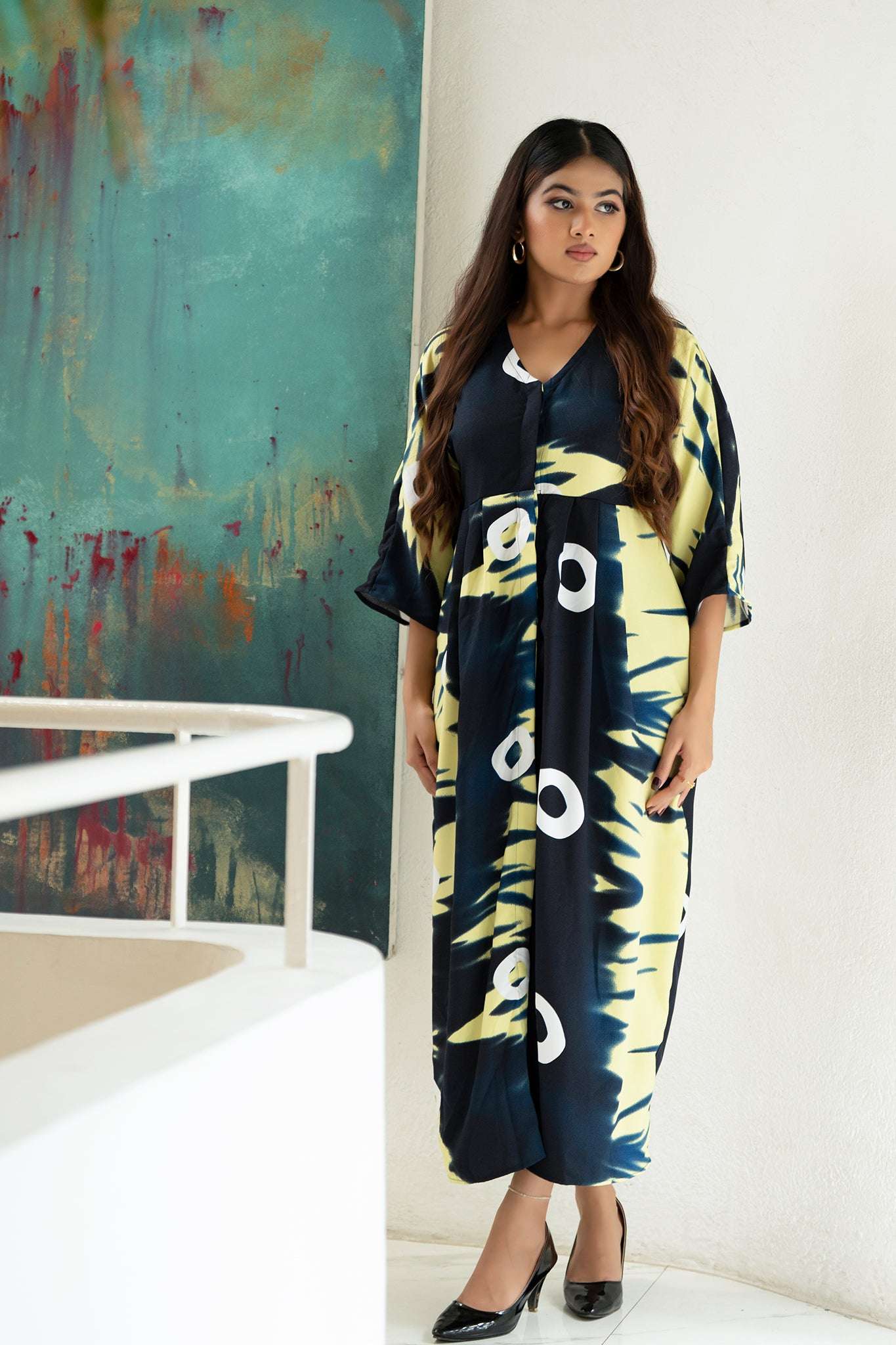 D154 l V Neck Maxi Dress