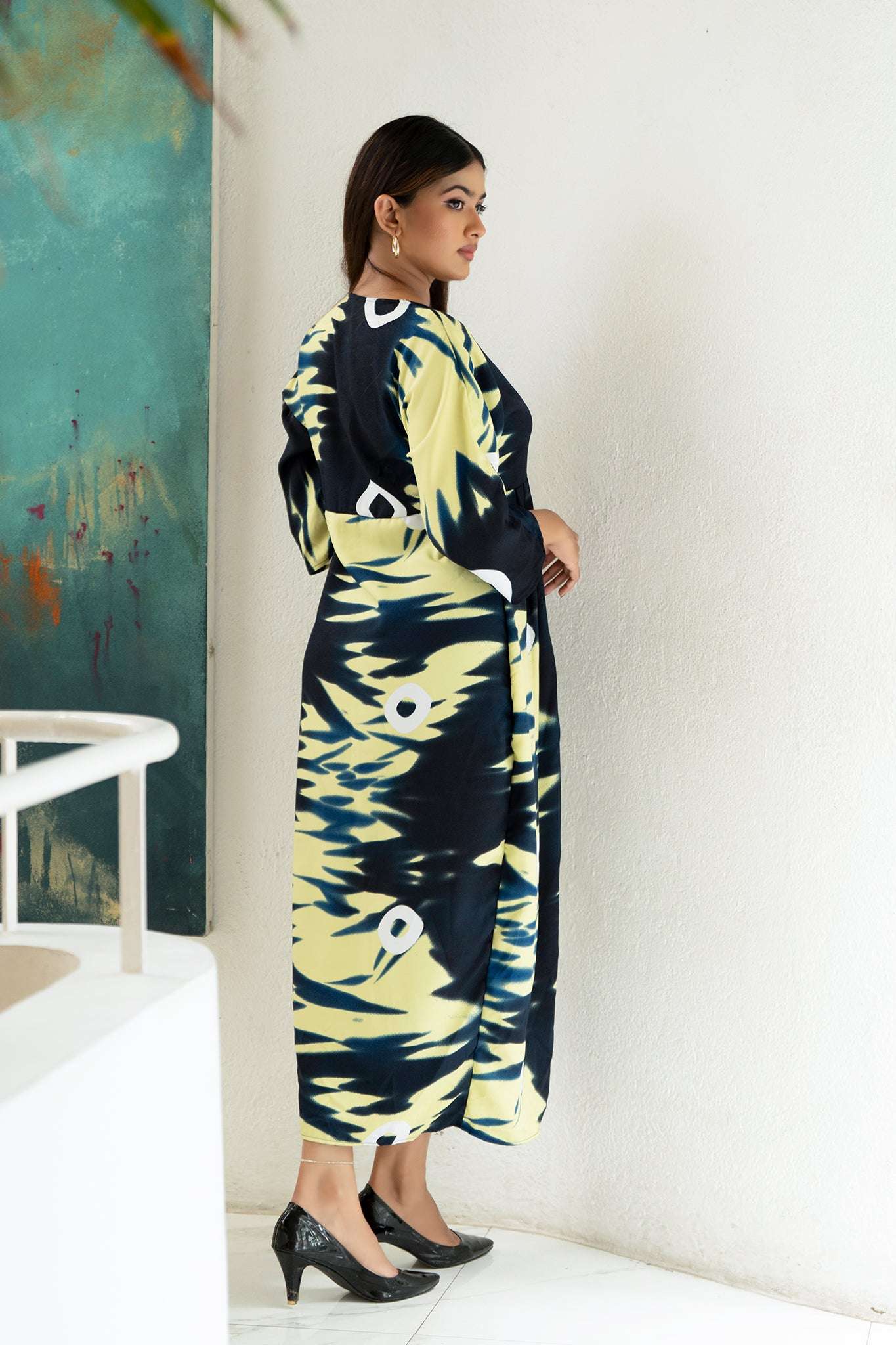 D154 l V Neck Maxi Dress