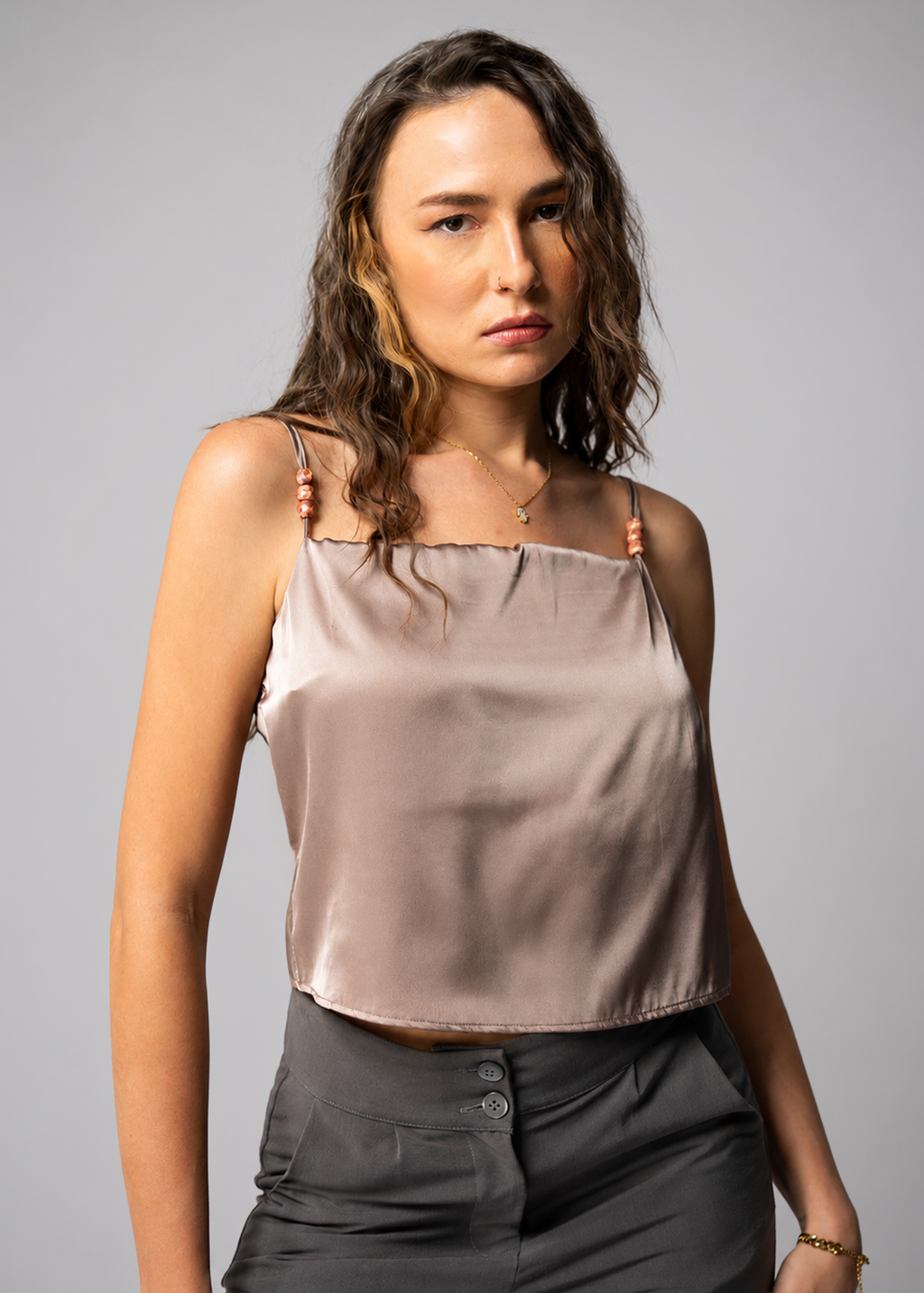 T264 | Strap Cowl Top