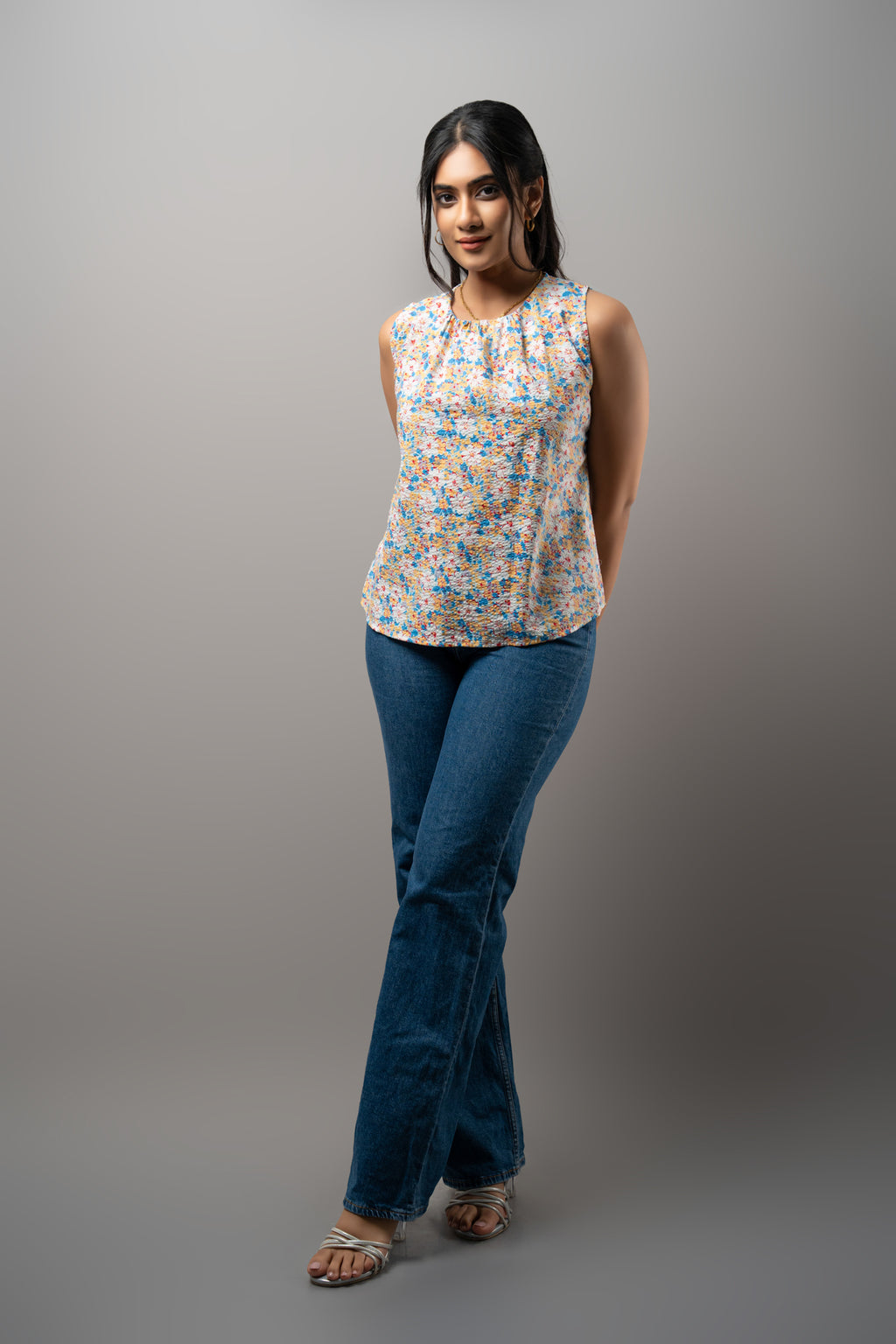 T182 | Floral Bib Top