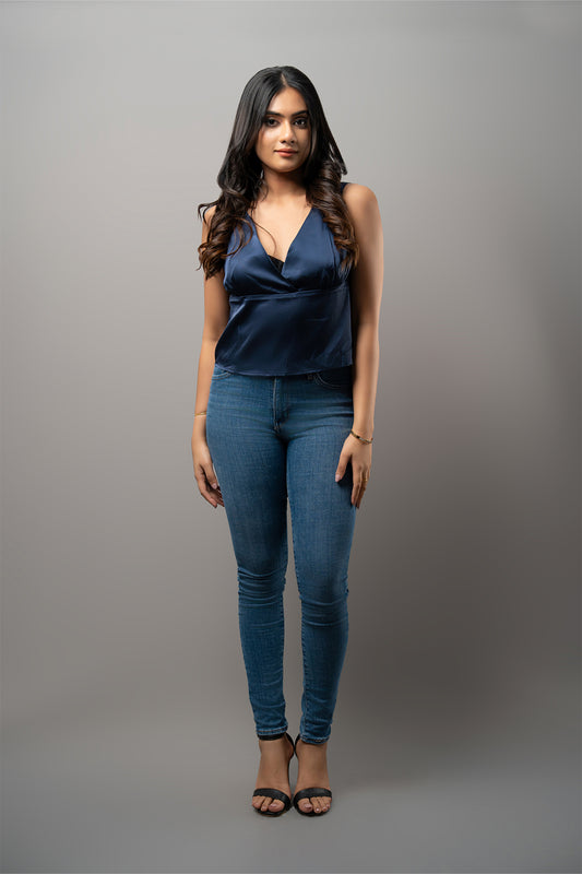 T221 l Halter Sateen Top