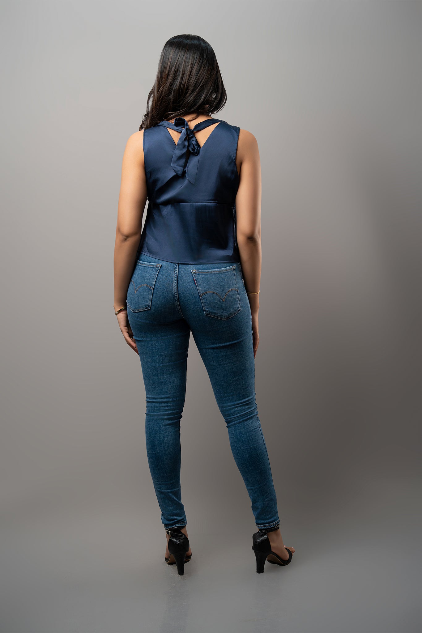 T221 | Halter Sateen Top