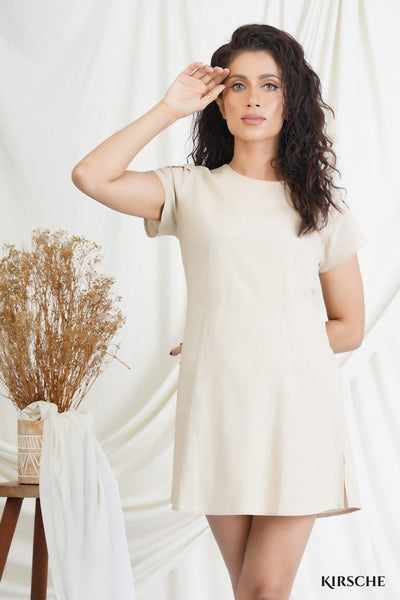 D024 l Linen Mini Dress