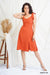 Front Gathered Midi Dress