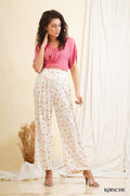 T047 | V Neck Crop Top & Pant Set