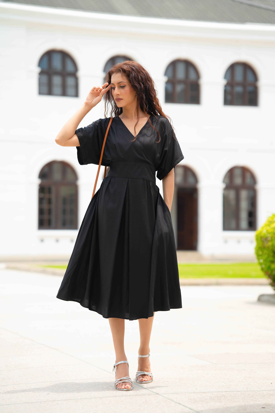 D018 | Fluted Midi Dress
