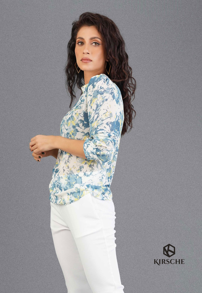 T040 l Front Pleated LS Top