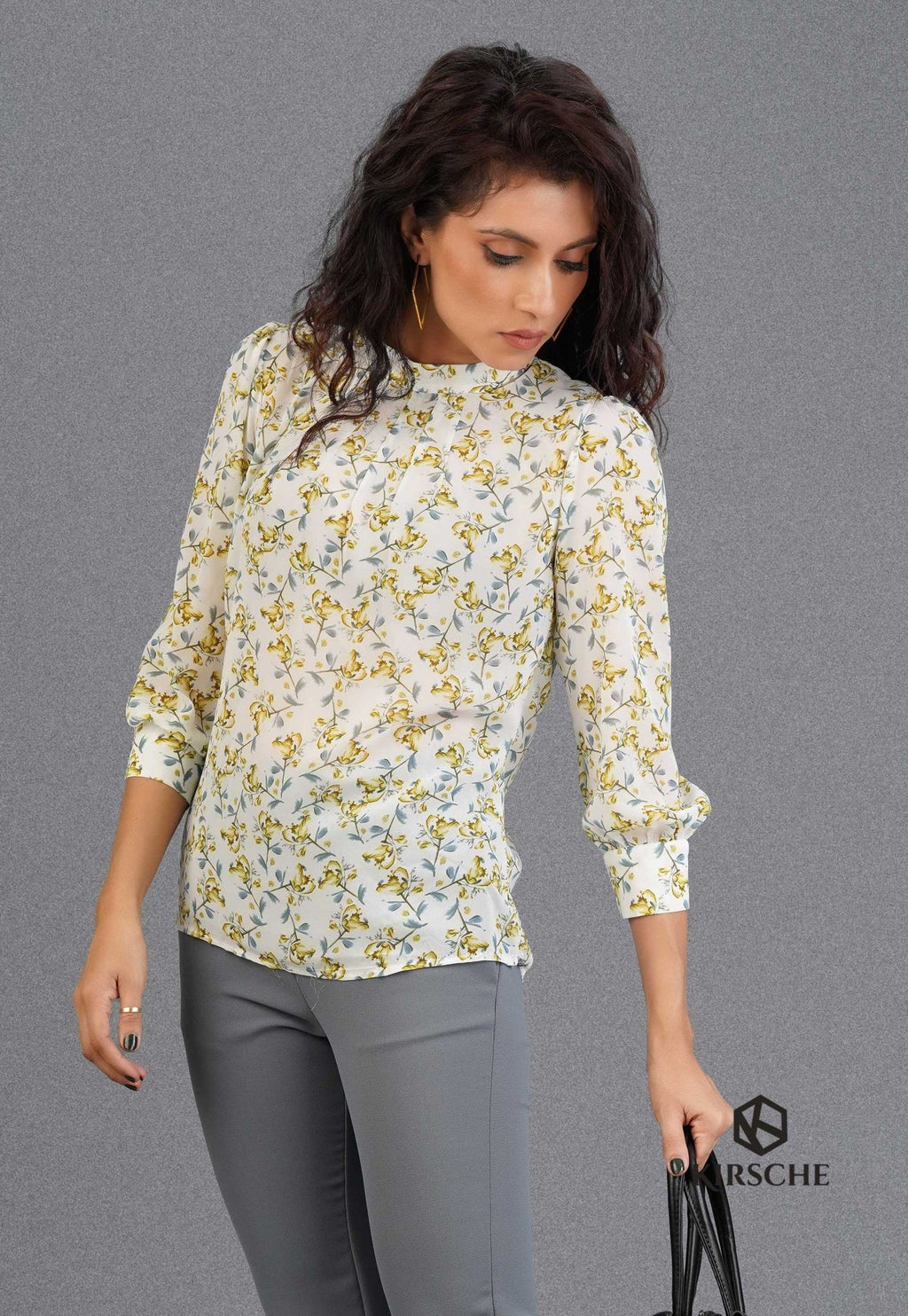 T040 | Front Pleated Ls Top