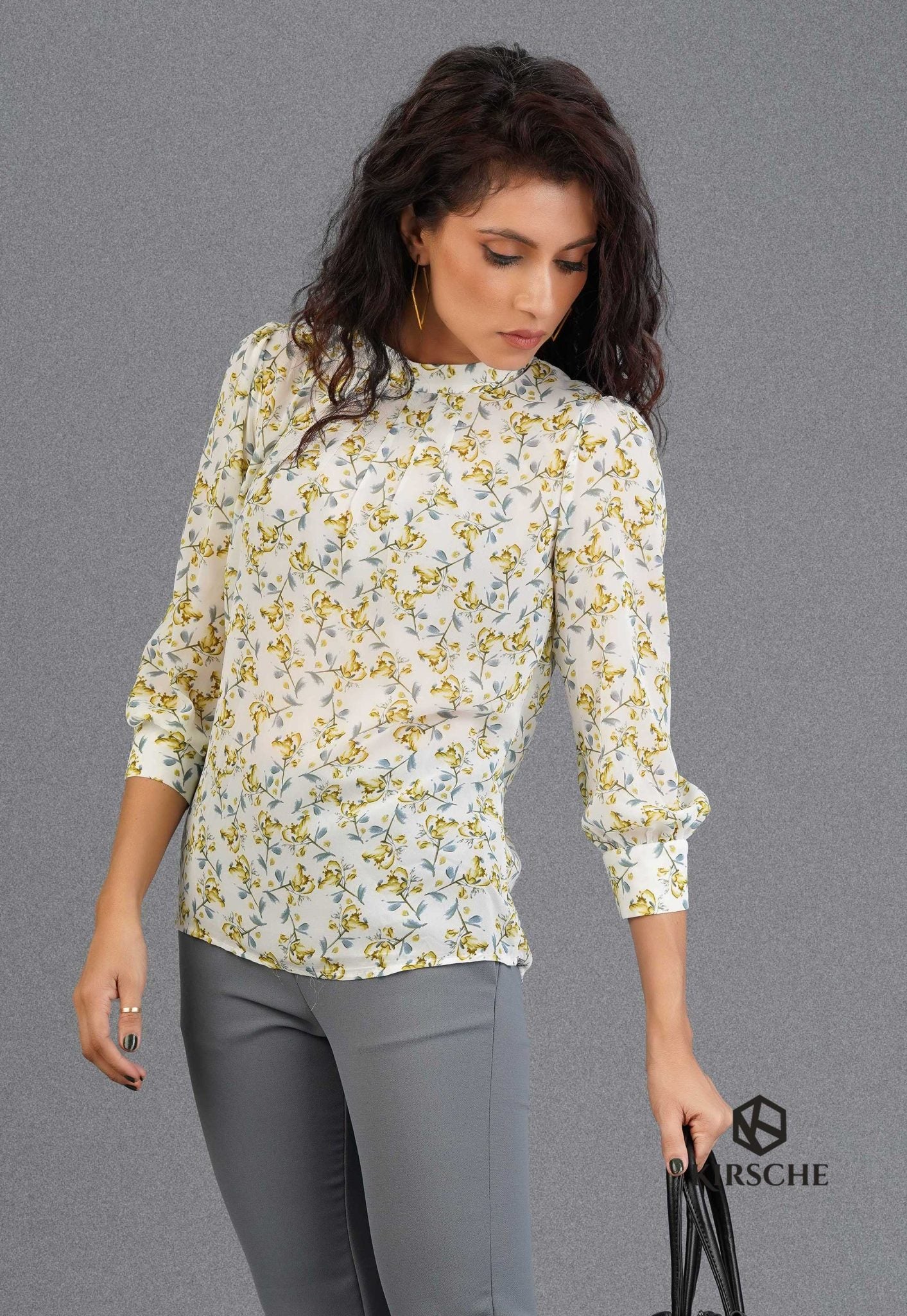 T040 | Front Pleated Ls Top