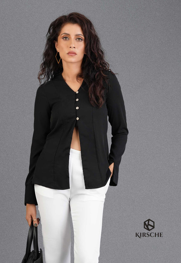 BLAZER TOP BLACK