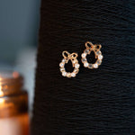 RHINESTONE BOW EARRING - Image 1