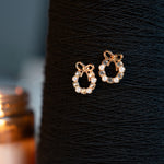 RHINESTONE BOW EARRING - Image 1