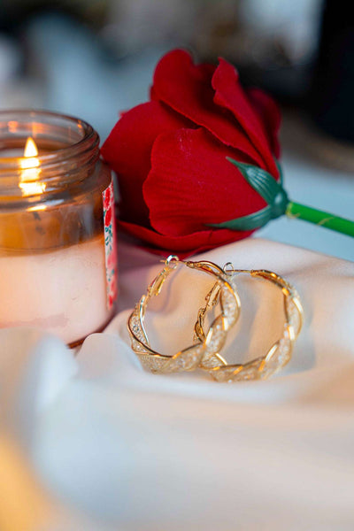 HEART HOOP SILVER EARING