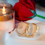 HEART HOOP SILVER EARING - Image 1