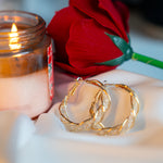 HEART HOOP SILVER EARING - Image 2