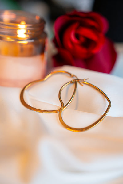 HEART HOOP EARRING