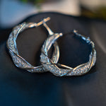 HEART HOOP SILVER EARRING - Image 2