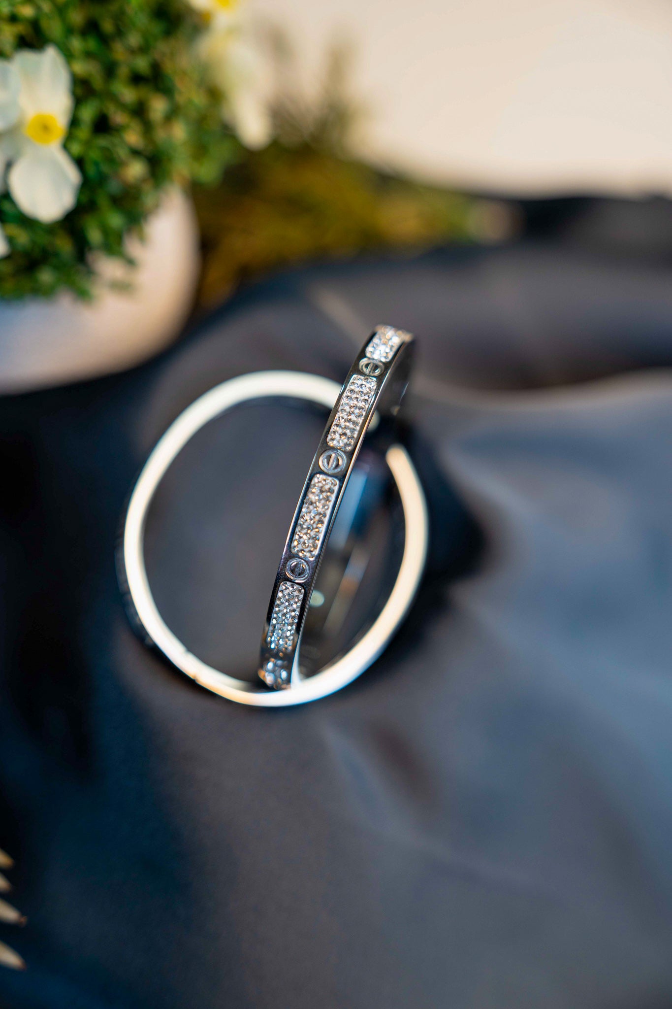 Silver Design Bangle