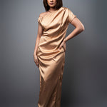 D074 | One Shoulder Drape Dress - Image 1