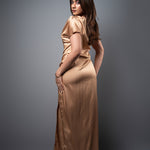 D074 | One Shoulder Drape Dress - Image 4