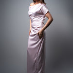 D074 | One Shoulder Drape Dress - Image 6