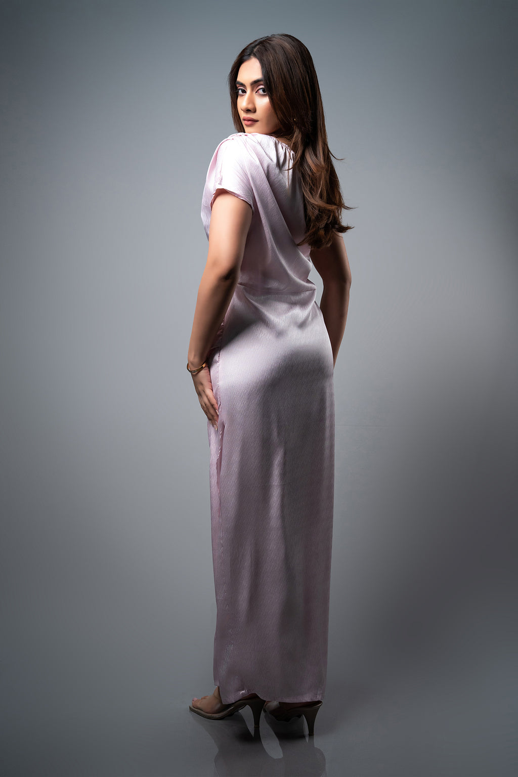 D074 | One Shoulder Drape Dress