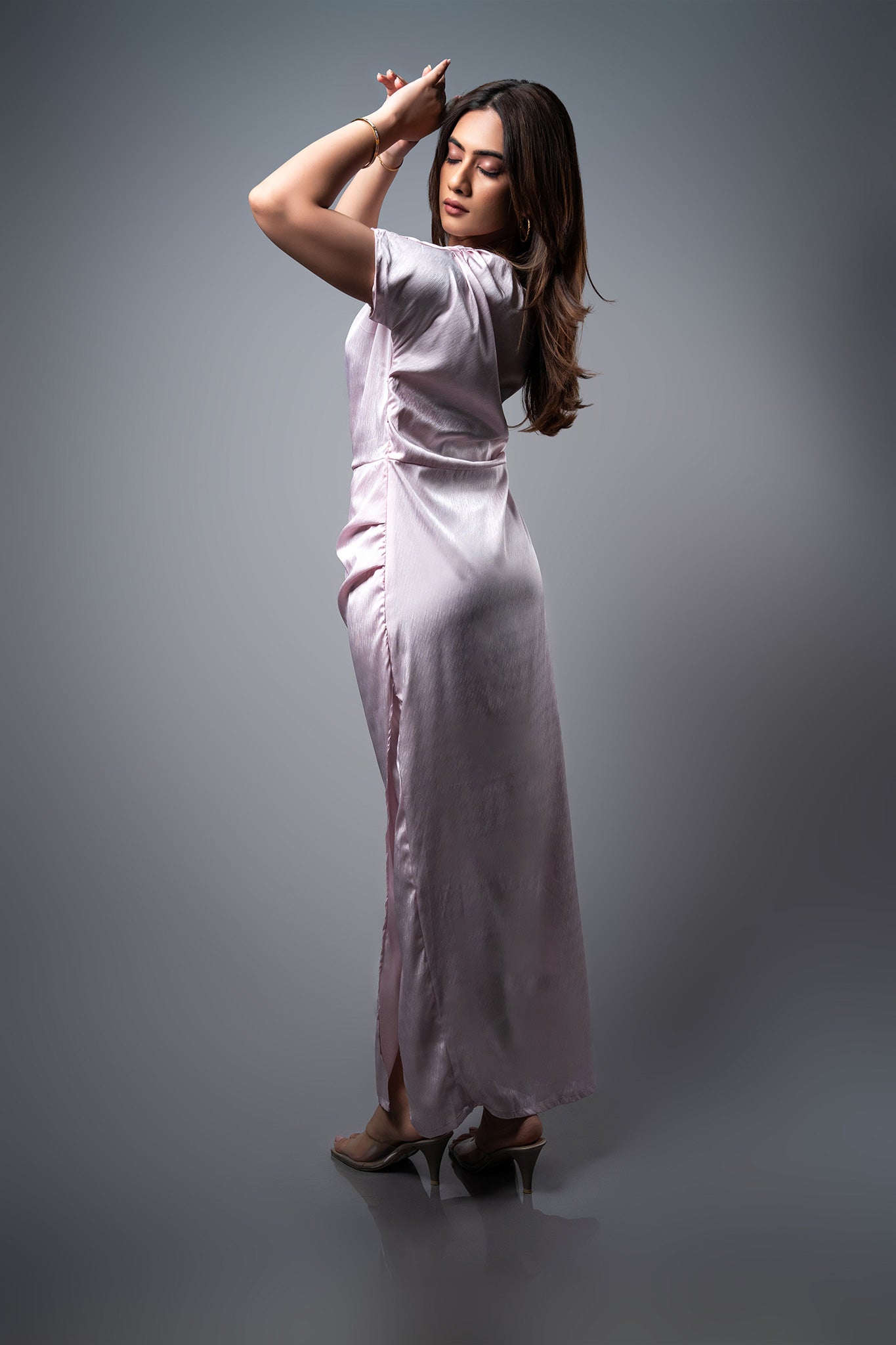 D074 | One Shoulder Drape Dress