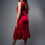 D068 | Plung Back Tie Dress - Image 3