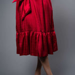 D068 | Plung Back Tie Dress - Image 4