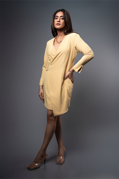 D107 l Ls Belt Midi Dress