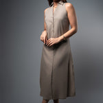 D105 l Collar Halter Neck Midi Dress - Image 1