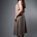 D105 l Collar Halter Neck Midi Dress - Image 3