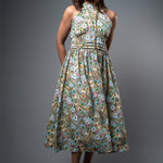 D092 l Gathered Floral Maxi Dress - Image 5