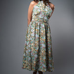D092 l Gathered Floral Maxi Dress - Image 4