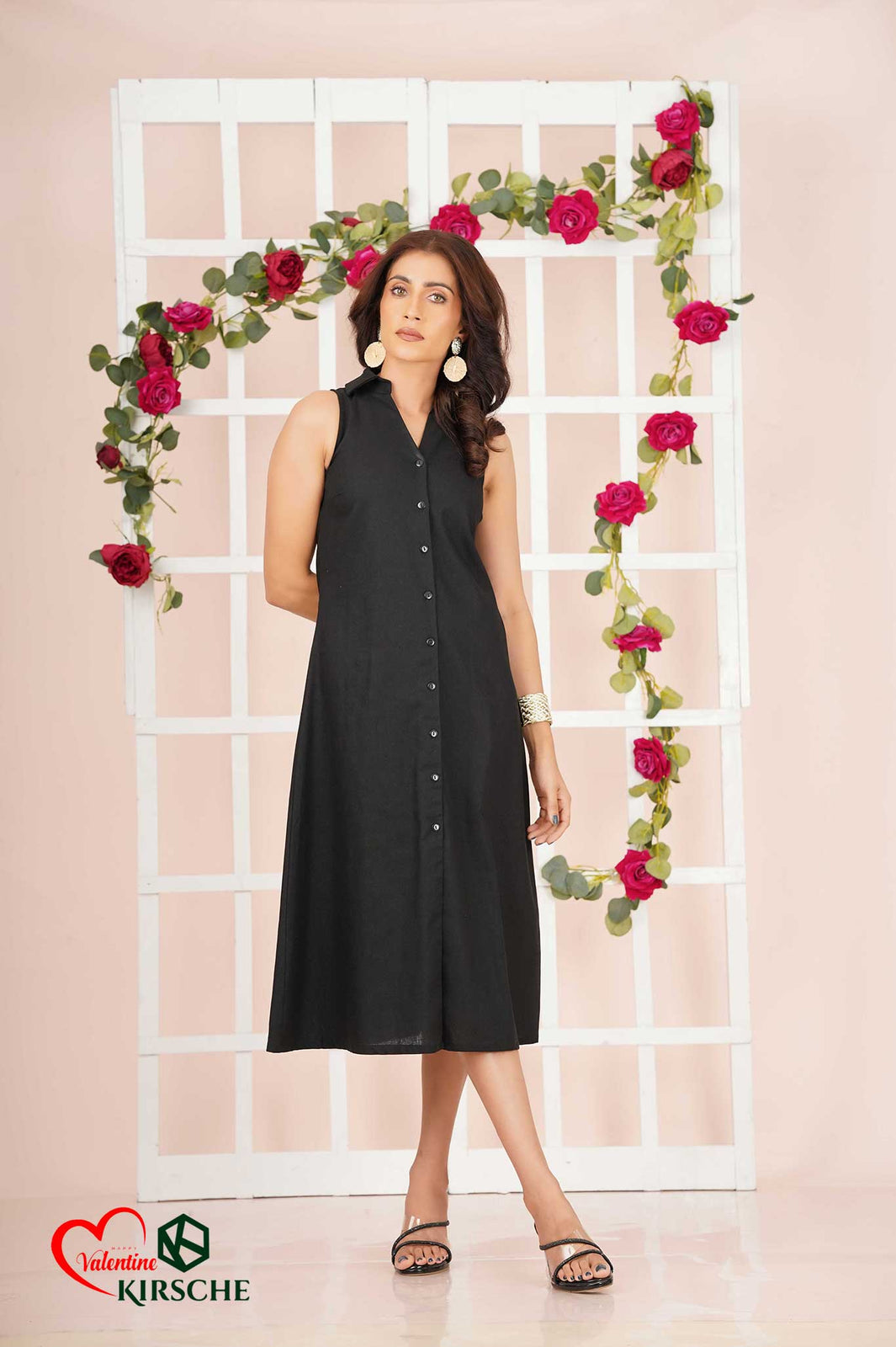 Collar Halter Neck Dress