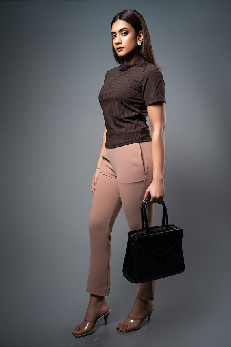 T121 | High Neck Crop T-Shirt