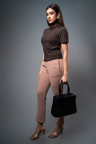 T121 | High Neck Crop T-Shirt