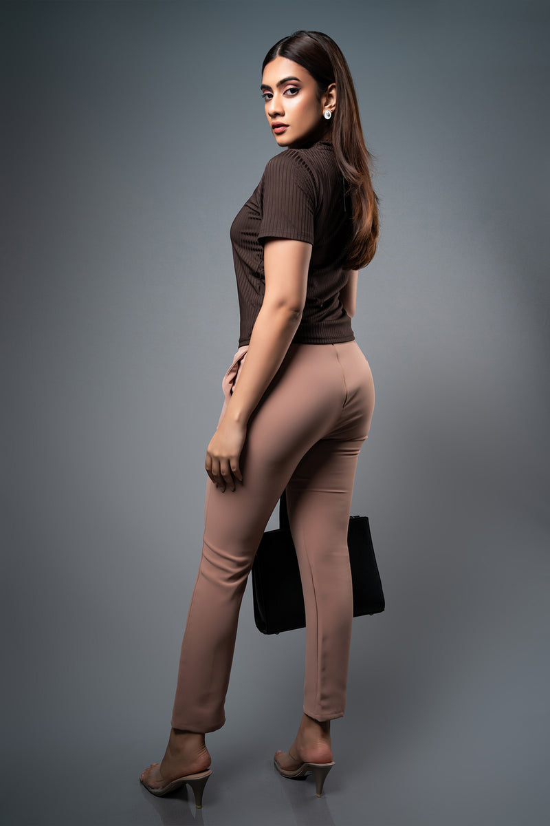 T121 | High Neck Crop T-Shirt