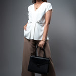 T110 | V Neck Cap Sleeve Top - Image 1