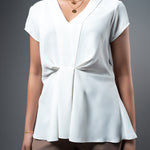 T110 | V Neck Cap Sleeve Top - Image 4