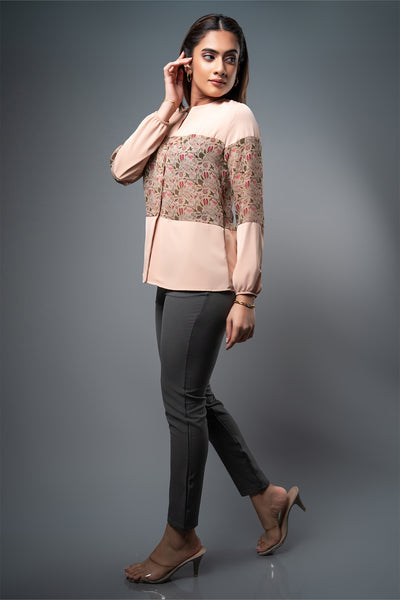 T096 l Floral Fusion Top