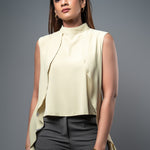 T103 | High Neck Pleated Top - Image 2
