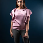 T082 l Ruffled Blouson Top - Image 1