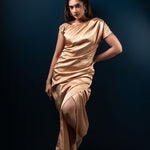 D074 | One Shoulder Drape Dress - Image 2