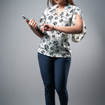 T058 | Chinese Collar Printed Top - Image 4