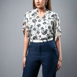 T058 | Chinese Collar Printed Top - Image 8