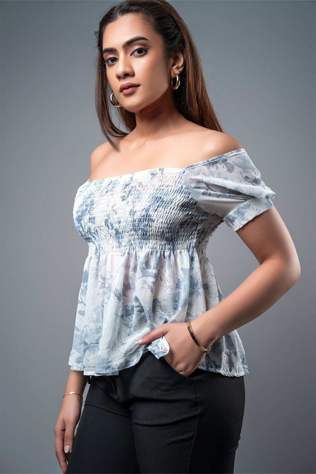 T145 l Selena Smock Top