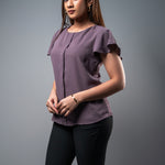 T041 l Eve Pleated Top - Image 1