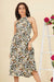 FRONT GATHERED FLORAL DRESS